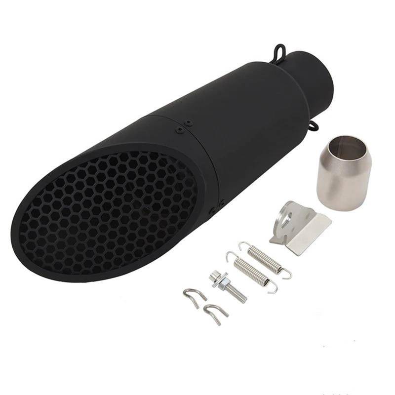 Generisch Endrohr 51 Mm Motorrad-Auspuff-Edelstahl-Schalldämpferrohr-Auspuff Mit Netz Für CBR1000RR CBR 1000RR CBR1000 RR(Style 3) von Generisch