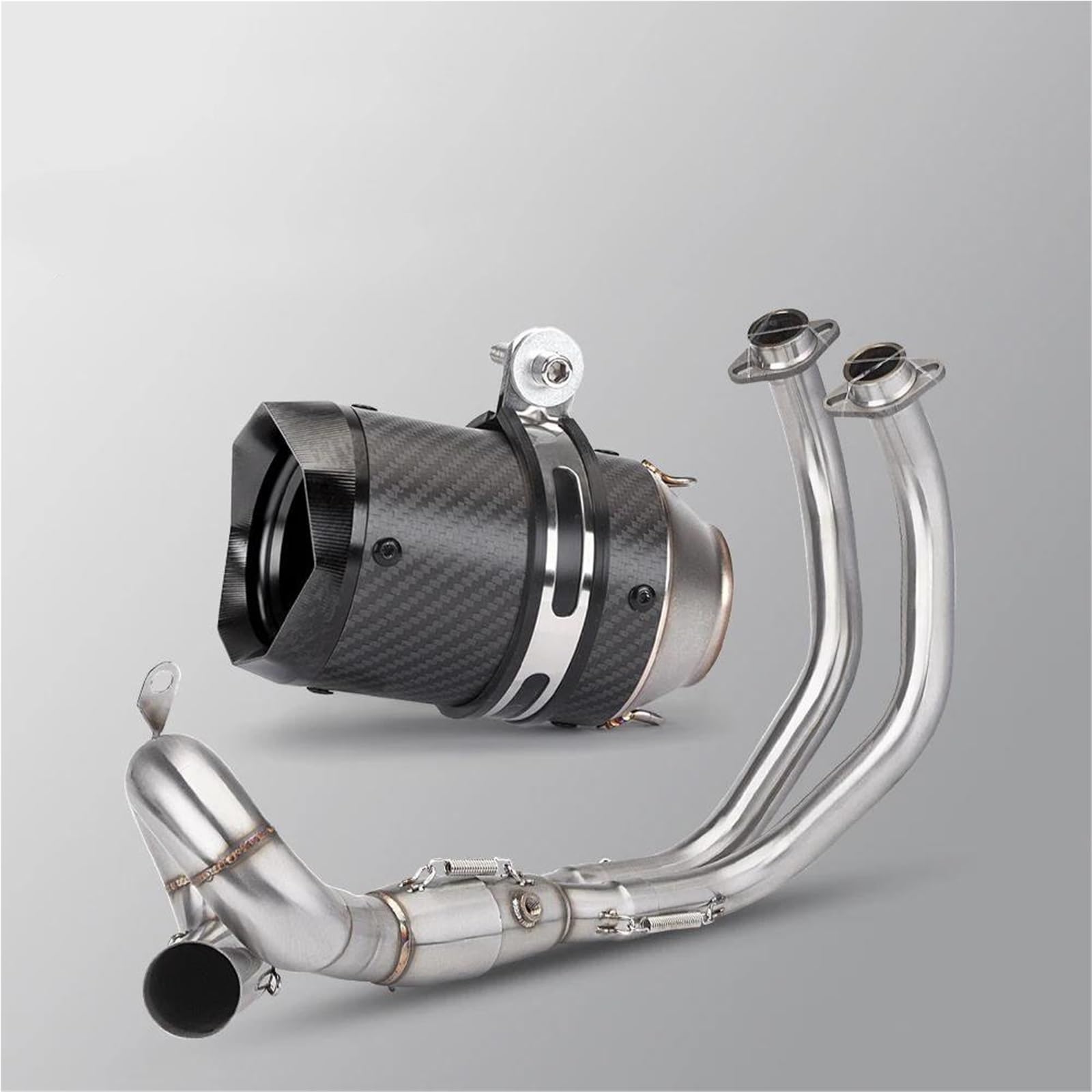 Generisch Endrohr 51MM Motorrad Modifiziertes Auspuffrohr Vollrohr Schalldämpfer Passend Für Y&amaha MT07 Für Tracer XSR 700 FZ-07 2015-2024(Style 6) von Generisch