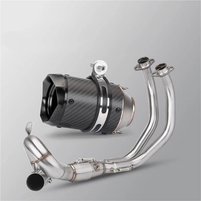 Generisch Endrohr 51MM Motorrad Modifiziertes Auspuffrohr Vollrohr Schalldämpfer Passend Für Y&amaha MT07 Für Tracer XSR 700 FZ-07 2015-2024(Style 6) von Generisch