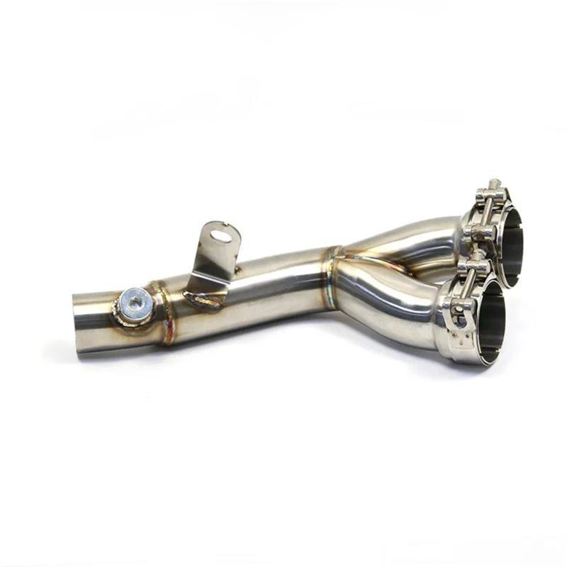 Generisch Endrohr 61 Mm Motorrad-Auspuffanlage Modifizierter Schalldämpfer Mittleres Verbindungsrohr Passend Für Y&amaha R6 YZF R6 2006–2019 von Generisch
