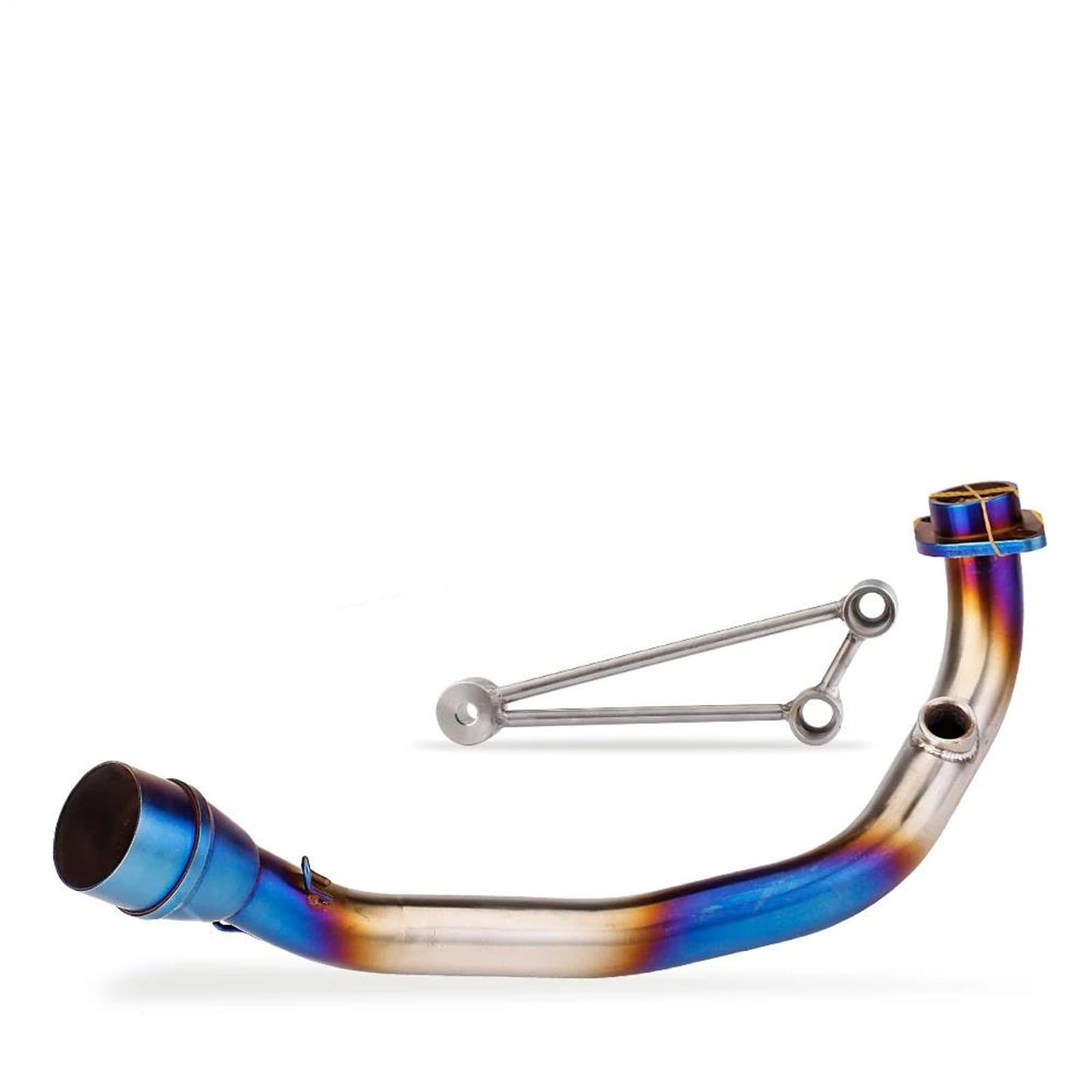 Generisch Endrohr Auspuff Escapefront Link Rohr Volle Auspuff Schalldämpfer Styem Slip Auf 51MM Motorrad Schalldämpfer Für Y&amaha Für Cygnus V1-V3(Style 2) von Generisch