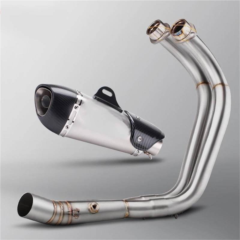 Generisch Endrohr Auspuff Motorrad Schalldämpfer Rohr Endrohr Verbindungsrohr Für Y&amaha MT-07 XSR700 FZ-07 MT07 FZ07 MT 07 2014-2024(Style 6) von Generisch