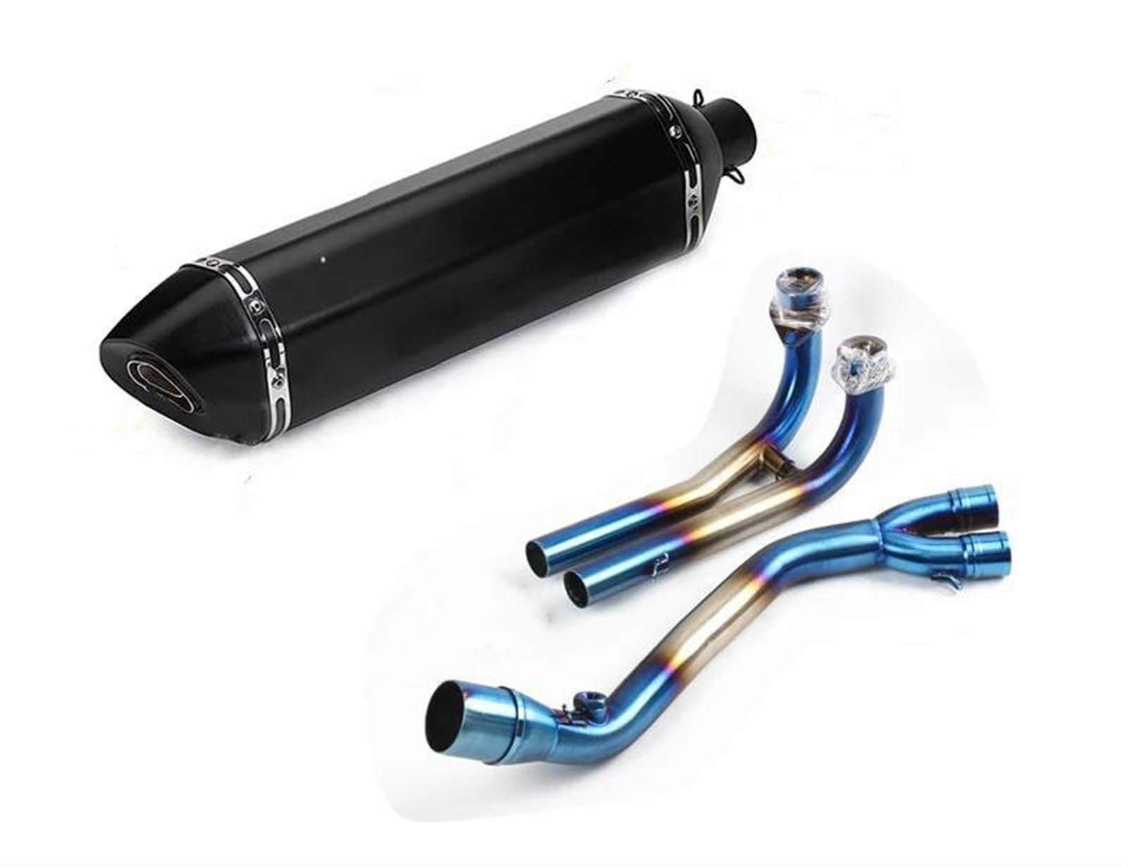 Generisch Endrohr Auspuff Motorrad Schalldämpfer Rohr Endrohr Verbindungsrohr Schalldämpfer Teile Für Y&amaha T-MAX Tmax 500 530 2010-2018(Style 5) von Generisch
