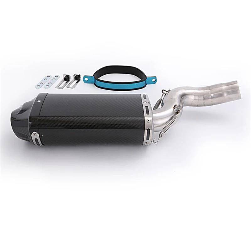 Generisch Endrohr Auspuffrohr Motorrad Mittelteil Verbindungsrohr 51mm Schalldämpfer Slip-on Für Kawasaki Für Ninja ZX6R ZX636 2004-2008 von Generisch