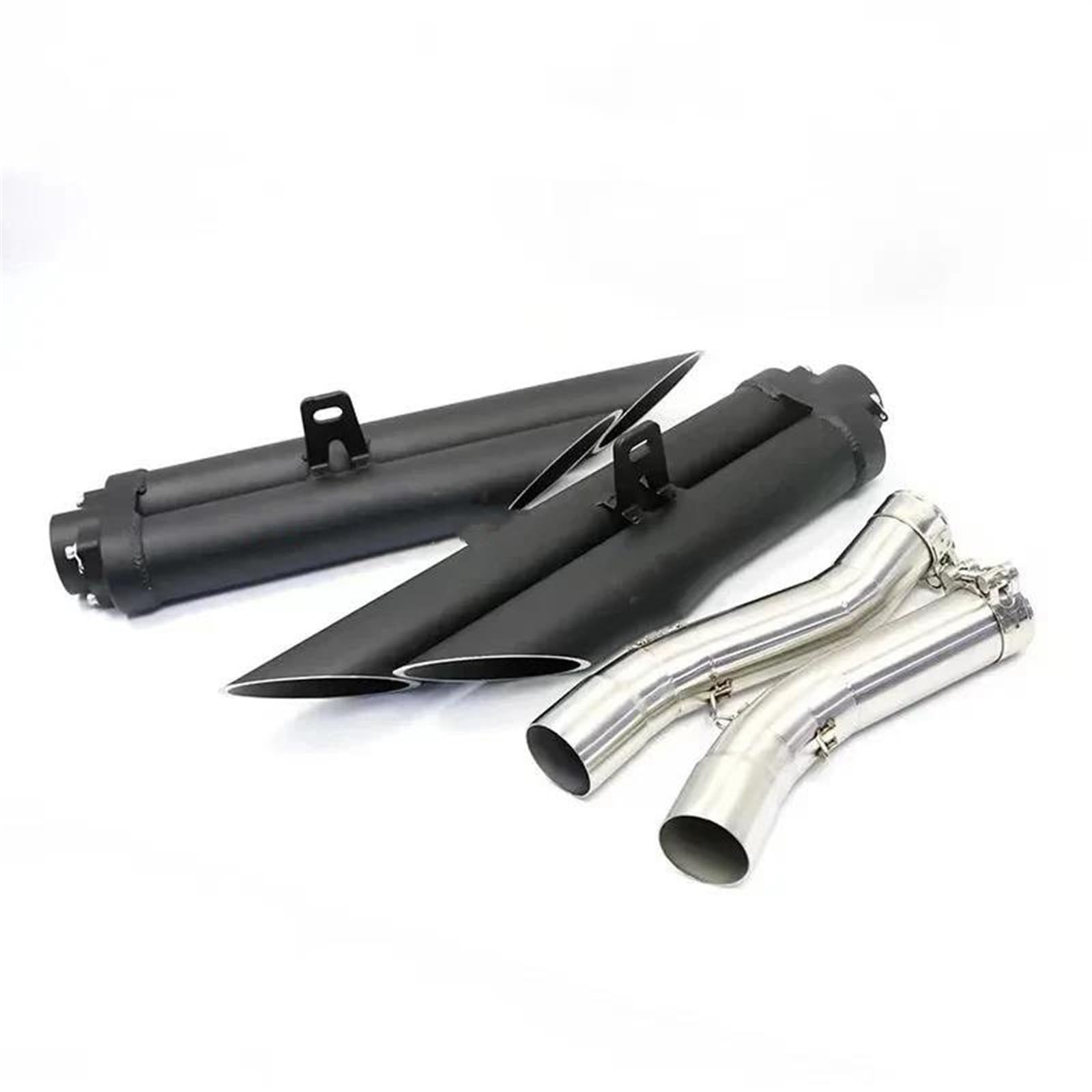 Generisch Endrohr Doppel Outlet Motorrad Auspuff Rohr Rohr Für Y&amaha R1 YZF-R1 2004-2009 2010 2012-2014 Jahr(2004-2006) von Generisch