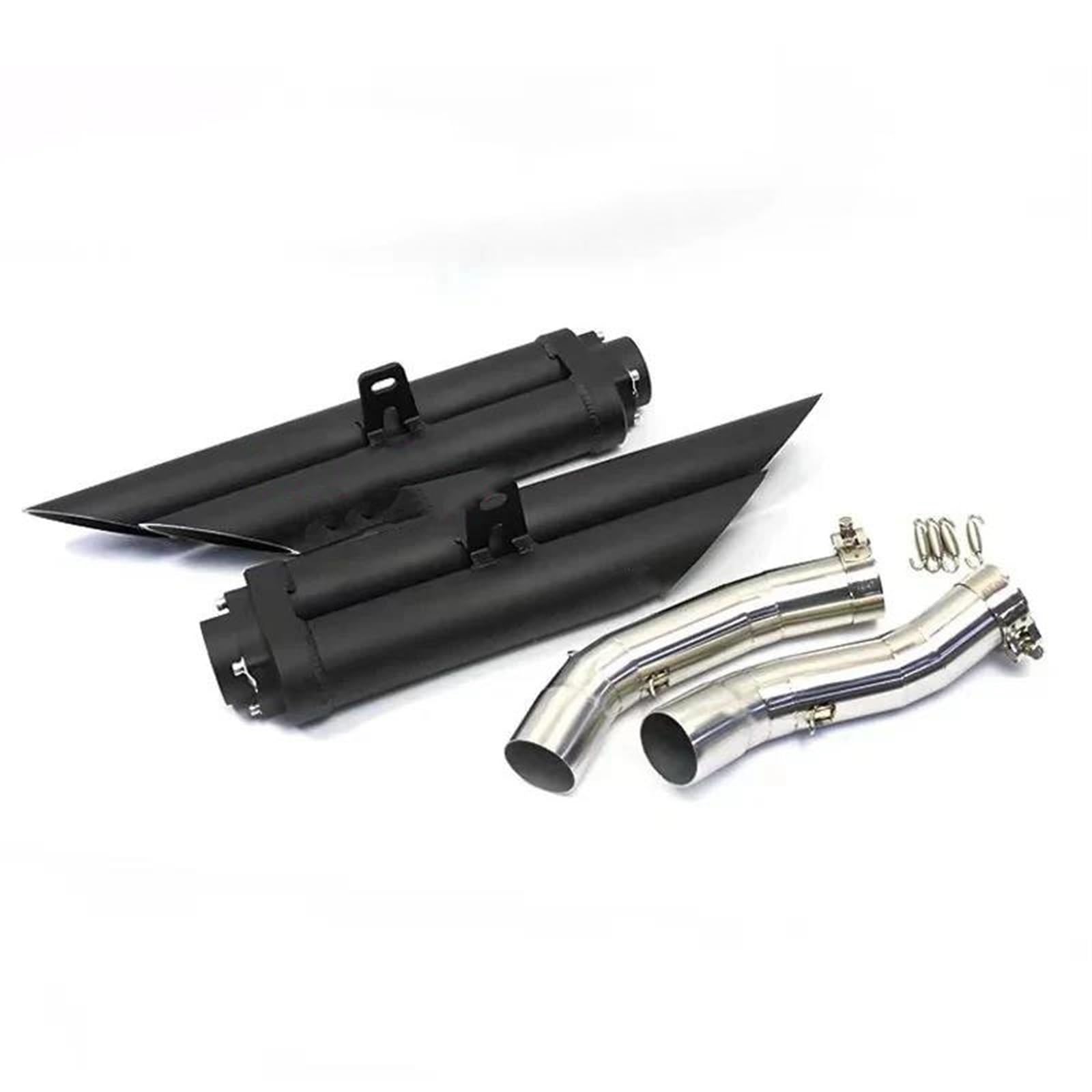 Generisch Endrohr Doppel Outlet Motorrad Auspuff Rohr Rohr Für Y&amaha R1 YZF-R1 2004-2009 2010 2012-2014 Jahr(2007-2008) von Generisch