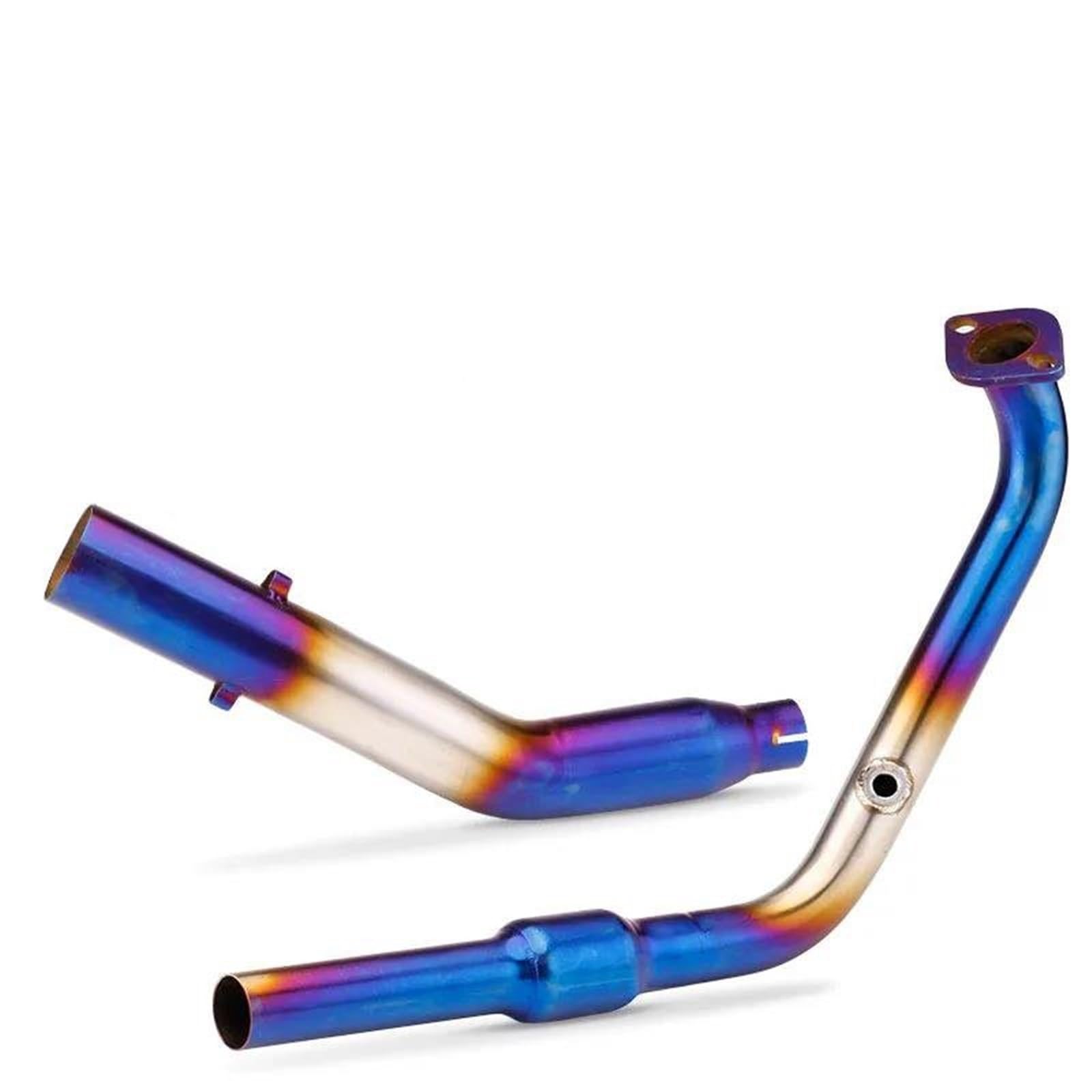 Generisch Endrohr MT15 R15 V3 V4 Motorrad-Auspuffrohr Kompletter Satz Kopfrohr Passend Für Y&amaha MT15 R15 V3 V4 2017–2023(Style 2 Stainless Steel) von Generisch