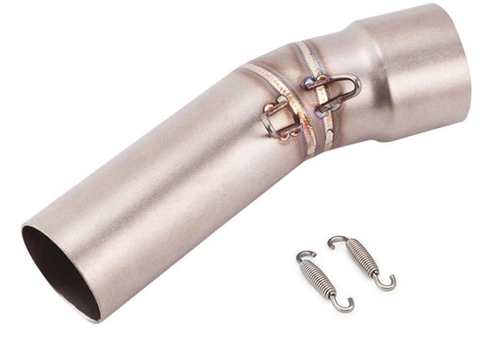 Generisch Endrohr Motorrad Auspuff Schalldämpfer Kopf Mitte Verbindungsrohr Passend Für B&MW F800GS ADV 2013-2017 F650GS F700GS Slip-on(Style 1 Stainless Steel) von Generisch