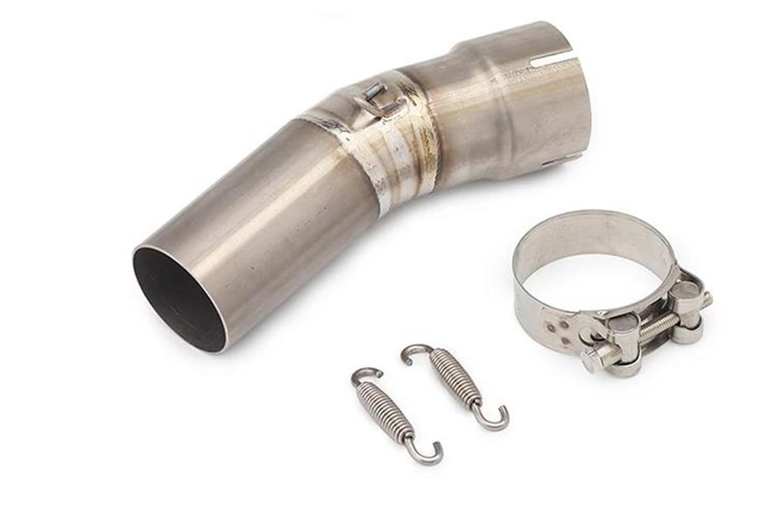 Generisch Endrohr Motorrad Auspuff Schalldämpfer Kopf Mitte Verbindungsrohr Passend Für B&MW F800GS ADV 2013-2017 F650GS F700GS Slip-on(Style 2 Titanium) von Generisch