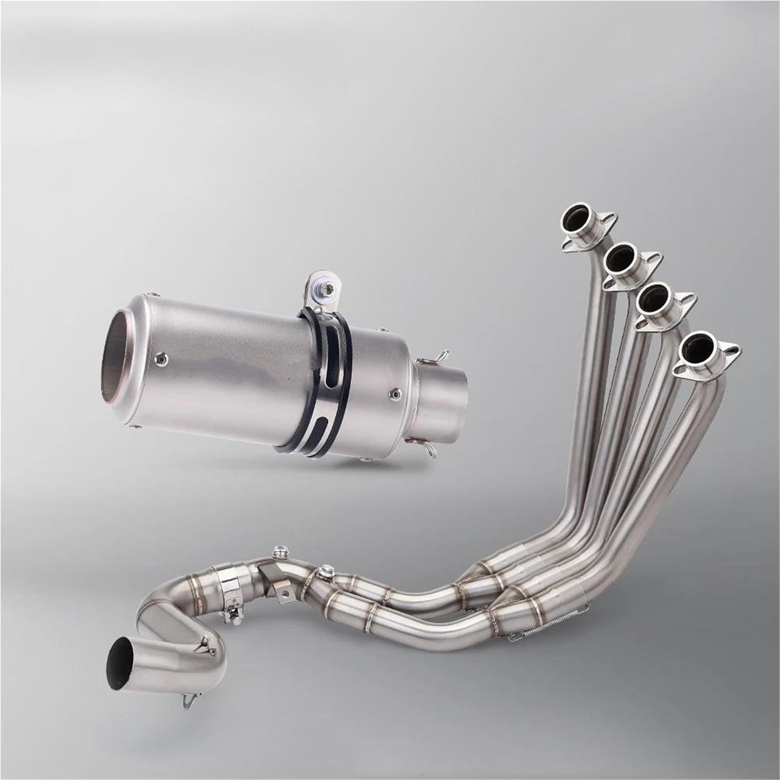 Generisch Endrohr Motorrad Auspuff System Schalldämpfer Front Link Mit Zwei Sensoren Für CBR650RC Br650FC Br650 CB650F 2014-2025(Style 3) von Generisch