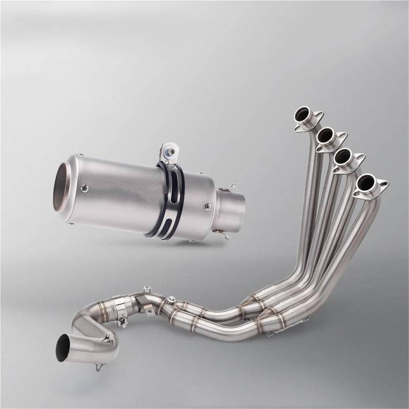 Generisch Endrohr Motorrad Auspuff System Schalldämpfer Front Link Mit Zwei Sensoren Für CBR650RC Br650FC Br650 CB650F 2014-2025(Style 3) von Generisch