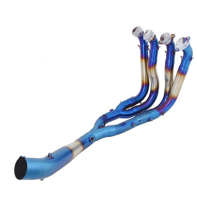 Generisch Endrohr Motorrad-Auspuff-Vollsystem-Frontkrümmer-Verbindungsrohr 60-mm-Auspuffrohr Für B&MW S1000RR 2010–2018(Type B) von Generisch