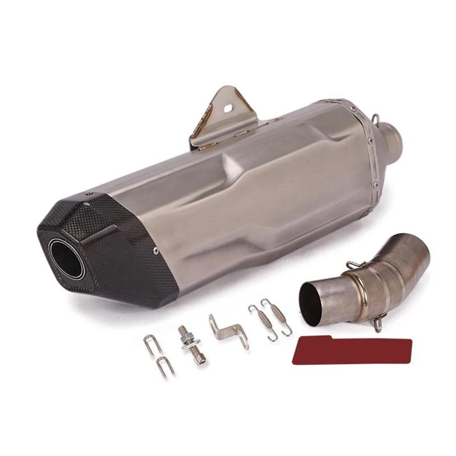 Generisch Endrohr Motorrad-Auspuffrohr-Mittelteilanschluss 51 Mm Schalldämpfer Für B&MW R1250R/RS/RT/GS R1250GS ADV 2019 2020(Style 1) von Generisch