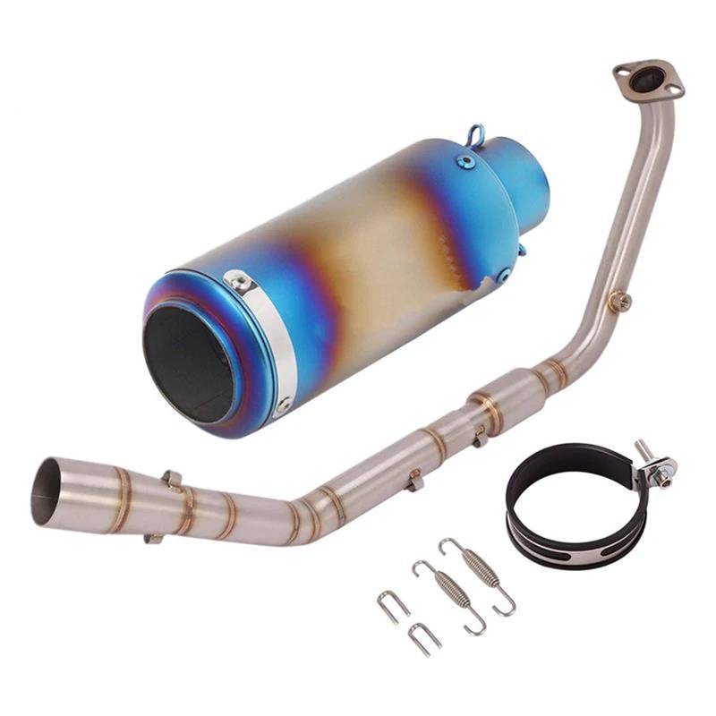 Generisch Endrohr Motorrad-Auspuffrohr-Modifikation Vorne Pleuelrohr-Schalldämpfer Passend Für Y&amaha XSR125 XSR 125 2020–2022(D-Type) von Generisch