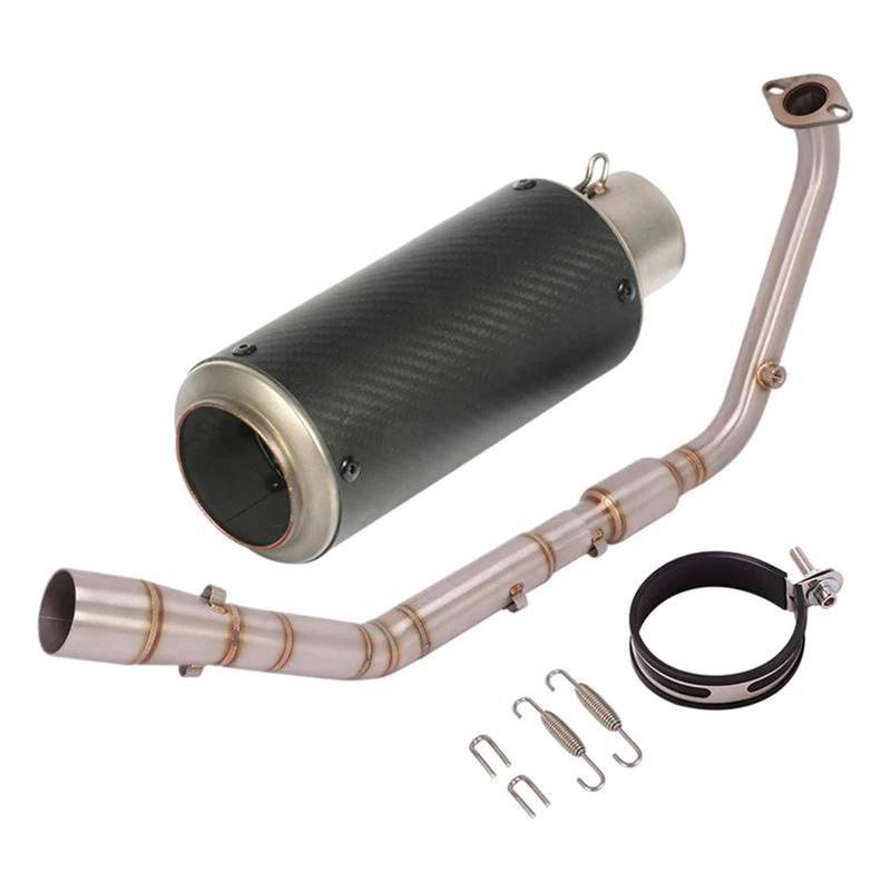 Generisch Endrohr Motorrad-Auspuffrohr-Modifikation Vorne Pleuelrohr-Schalldämpfer Passend Für Y&amaha XSR125 XSR 125 2020–2022(H-Type) von Generisch