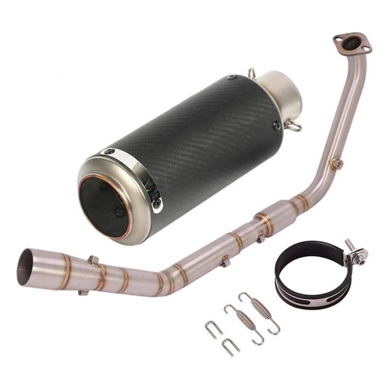 Generisch Endrohr Motorrad-Auspuffrohr-Modifikation Vorne Pleuelrohr-Schalldämpfer Passend Für Y&amaha XSR125 XSR 125 2020–2022(K-Type) von Generisch
