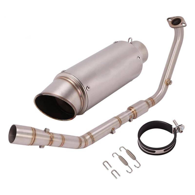 Generisch Endrohr Motorrad-Auspuffrohr-Modifikation Vorne Pleuelrohr-Schalldämpfer Passend Für Y&amaha XSR125 XSR 125 2020–2022(R-Type) von Generisch