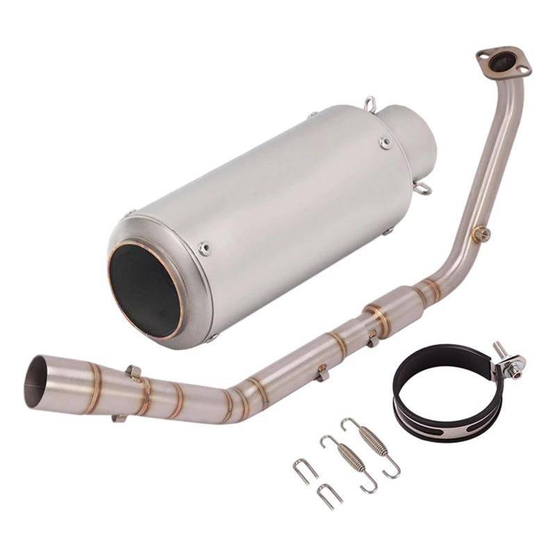Generisch Endrohr Motorrad-Auspuffrohr-Modifikation Vorne Pleuelrohr-Schalldämpfer Passend Für Y&amaha XSR125 XSR 125 2020–2022(T-Type) von Generisch