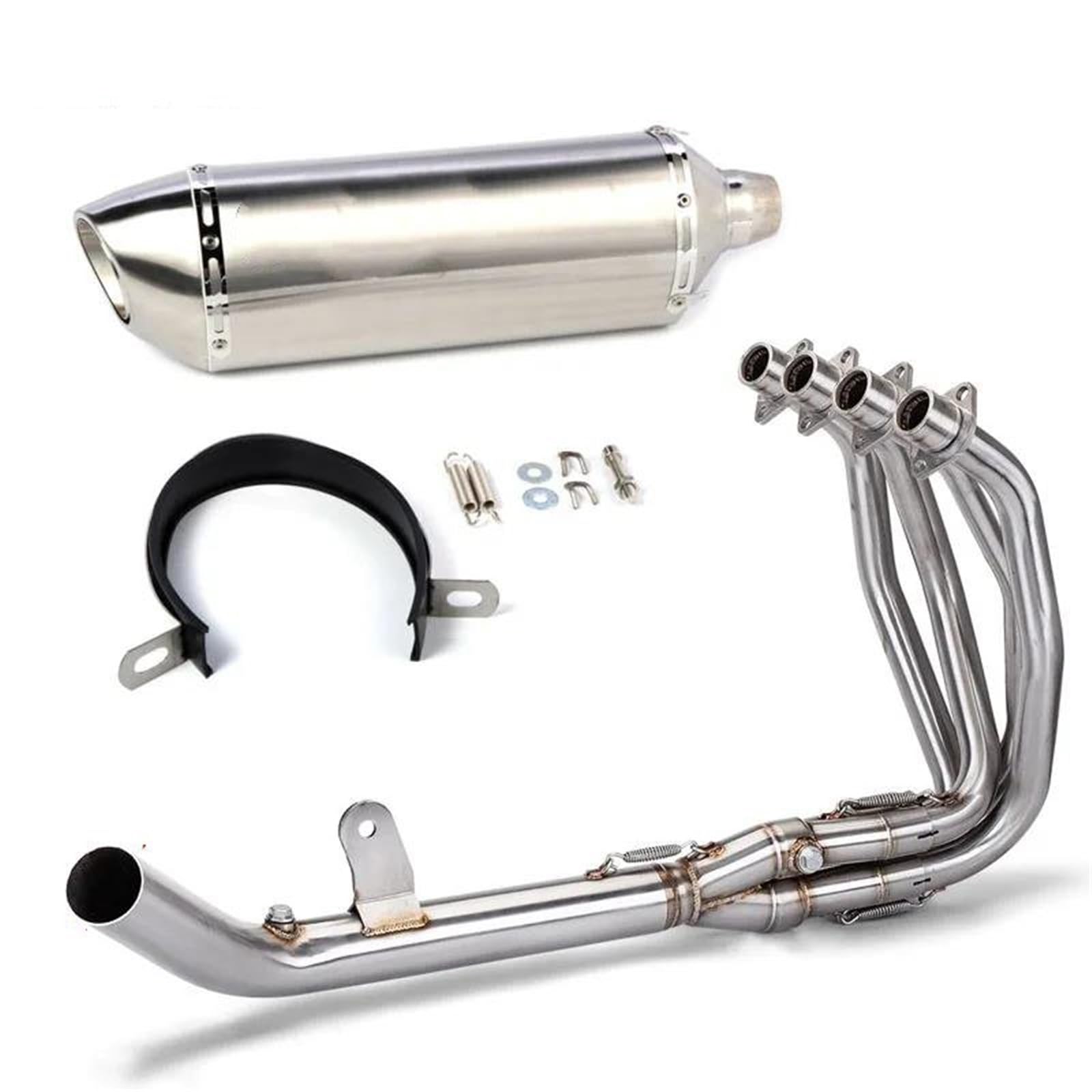 Generisch Endrohr Motorrad-Auspuffrohr-Vollsystem-Krümmerschalldämpfer Aus Edelstahl Passend Für Kawasaki ZX4RR ZX-4RR ZX4RR(Style 1) von Generisch