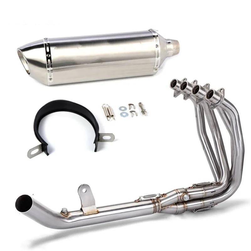 Generisch Endrohr Motorrad-Auspuffrohr-Vollsystem-Krümmerschalldämpfer Aus Edelstahl Passend Für Kawasaki ZX4RR ZX-4RR ZX4RR(Style 1) von Generisch