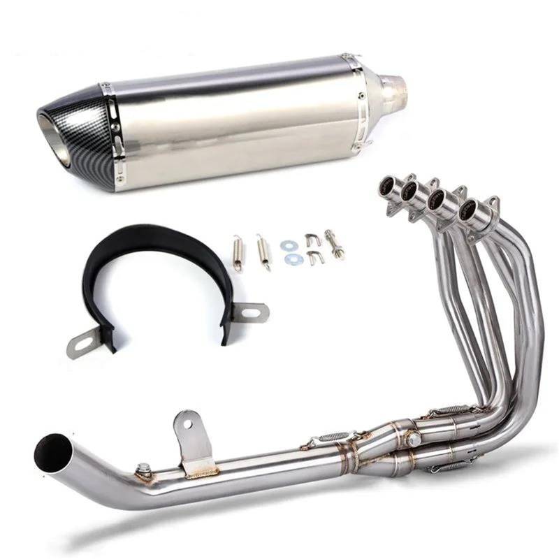 Generisch Endrohr Motorrad-Auspuffrohr-Vollsystem-Krümmerschalldämpfer Aus Edelstahl Passend Für Kawasaki ZX4RR ZX-4RR ZX4RR(Style 2) von Generisch