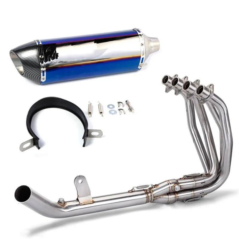 Generisch Endrohr Motorrad-Auspuffrohr-Vollsystem-Krümmerschalldämpfer Aus Edelstahl Passend Für Kawasaki ZX4RR ZX-4RR ZX4RR(Style 3) von Generisch