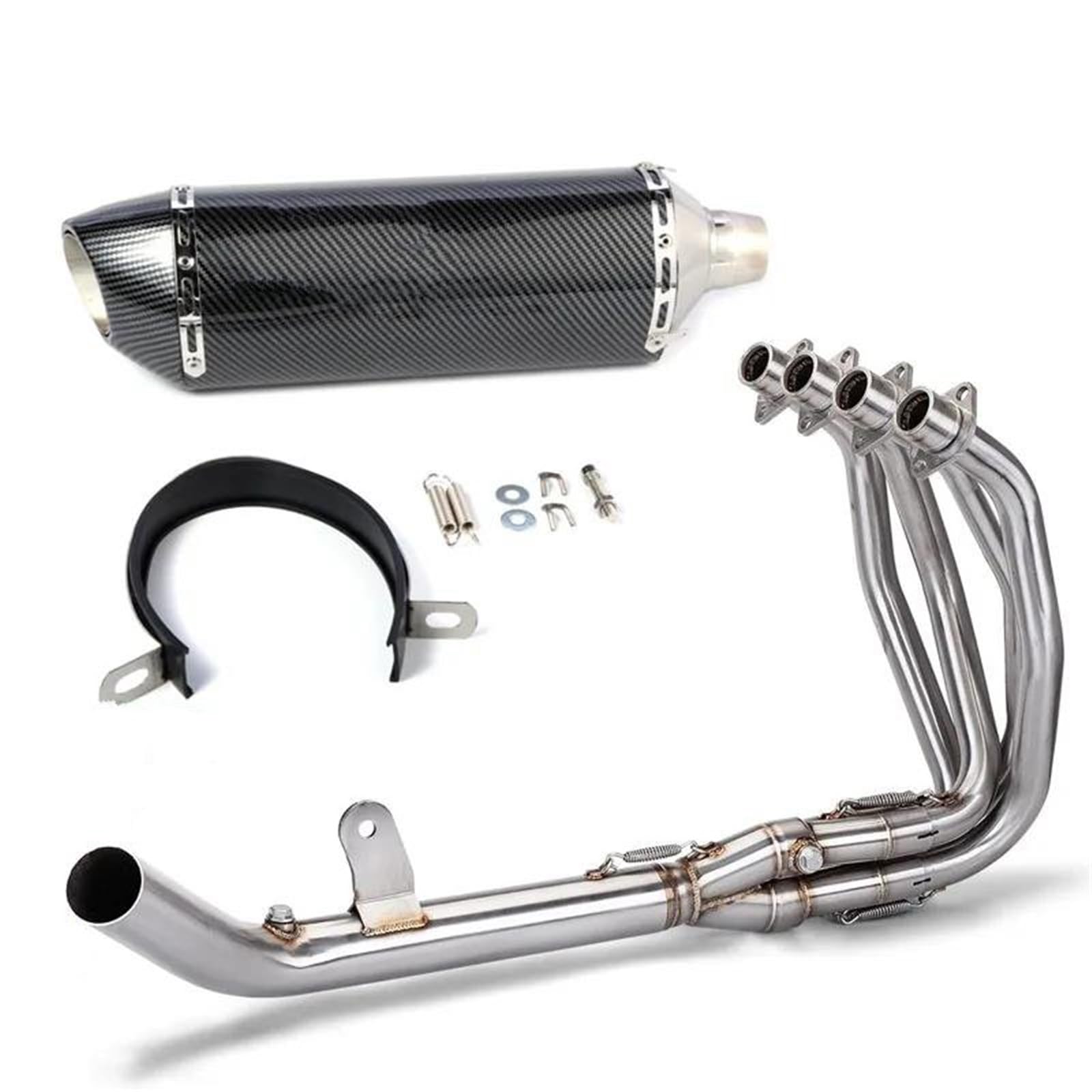 Generisch Endrohr Motorrad-Auspuffrohr-Vollsystem-Krümmerschalldämpfer Aus Edelstahl Passend Für Kawasaki ZX4RR ZX-4RR ZX4RR(Style 4) von Generisch