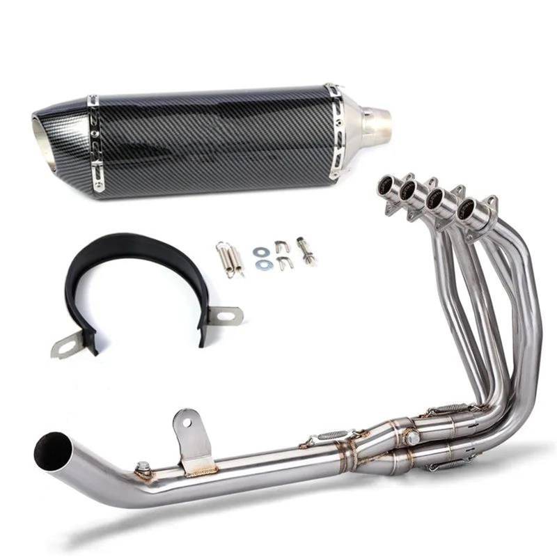Generisch Endrohr Motorrad-Auspuffrohr-Vollsystem-Krümmerschalldämpfer Aus Edelstahl Passend Für Kawasaki ZX4RR ZX-4RR ZX4RR(Style 4) von Generisch