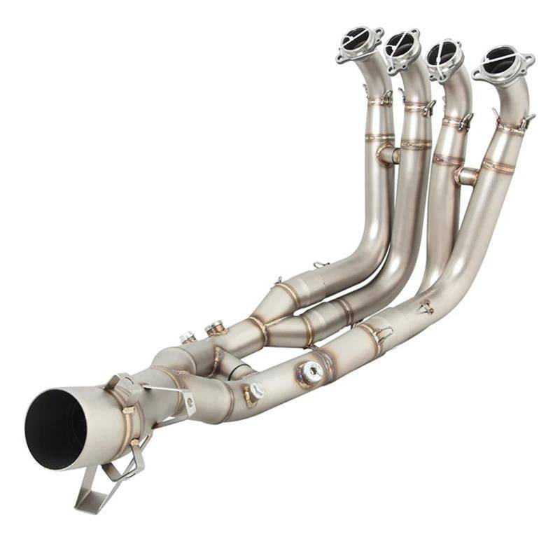 Generisch Endrohr Motorrad Komplette Abgasanlage Motorrad Kopf Vorne Link Rohr Slip-On Original Schalldämpfer Für B&MW S1000XR 2020-2024 von Generisch
