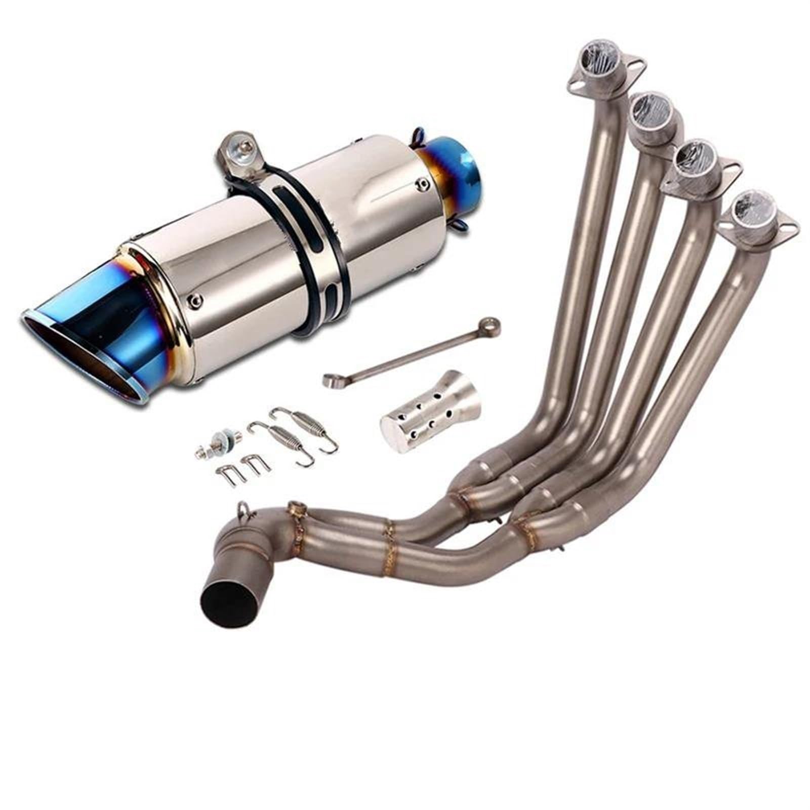 Generisch Endrohr Motorrad-Vollauspuffer 51 Mm Schalldämpfer-Kopfabdeckung Für CBR650R CBR650F CB650F CB650R 2014–2024(Style 8) von Generisch