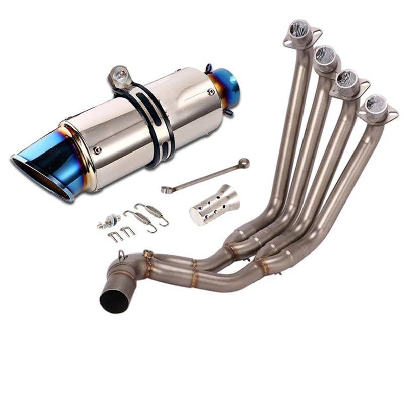 Generisch Endrohr Motorrad-Vollauspuffer 51 Mm Schalldämpfer-Kopfabdeckung Für CBR650R CBR650F CB650F CB650R 2014–2024(Style 8) von Generisch