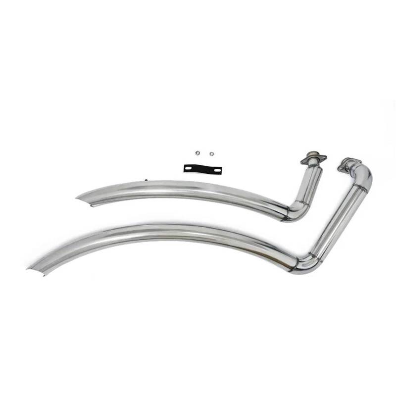 Generisch Endrohr Motorrad-Vollauspuffer Drag Pipe Edelstahl-Kit Schalldämpfer Schalldämpfer Für Suzuki Für Boulevard 109/1800/1500(Style 2) von Generisch