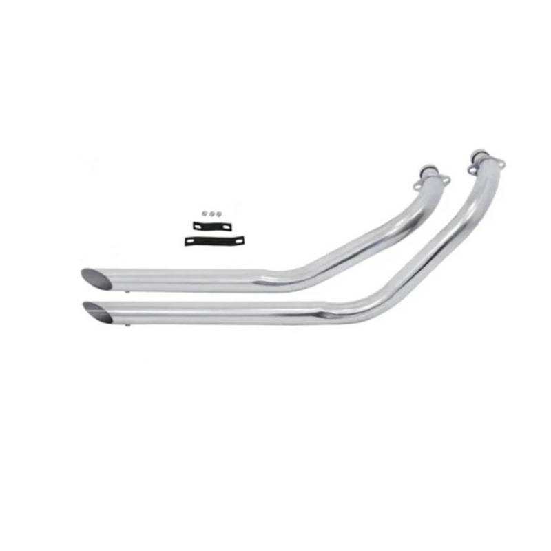 Generisch Endrohr Motorradauspuffanlage 2 Auspuffrohre Mit Abnehmbarem Schalldämpfer Für Kawasaki Für Vulcan S 900 EN900 VN900 S900(Style 1) von Generisch