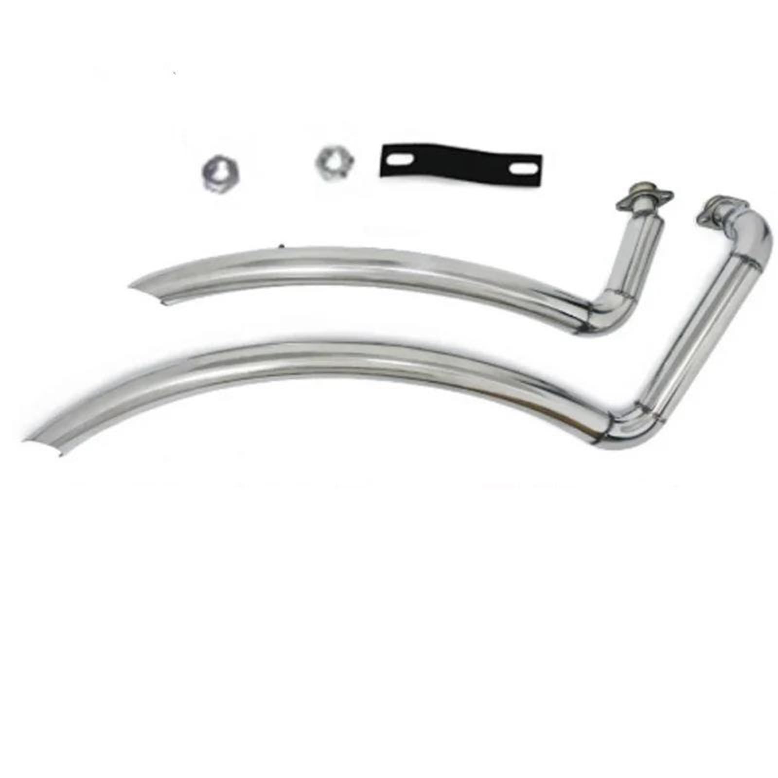Generisch Endrohr Motorradauspuffanlage 2 Auspuffrohre Mit Abnehmbarem Schalldämpfer Für Kawasaki Für Vulcan S 900 EN900 VN900 S900(Style 3) von Generisch