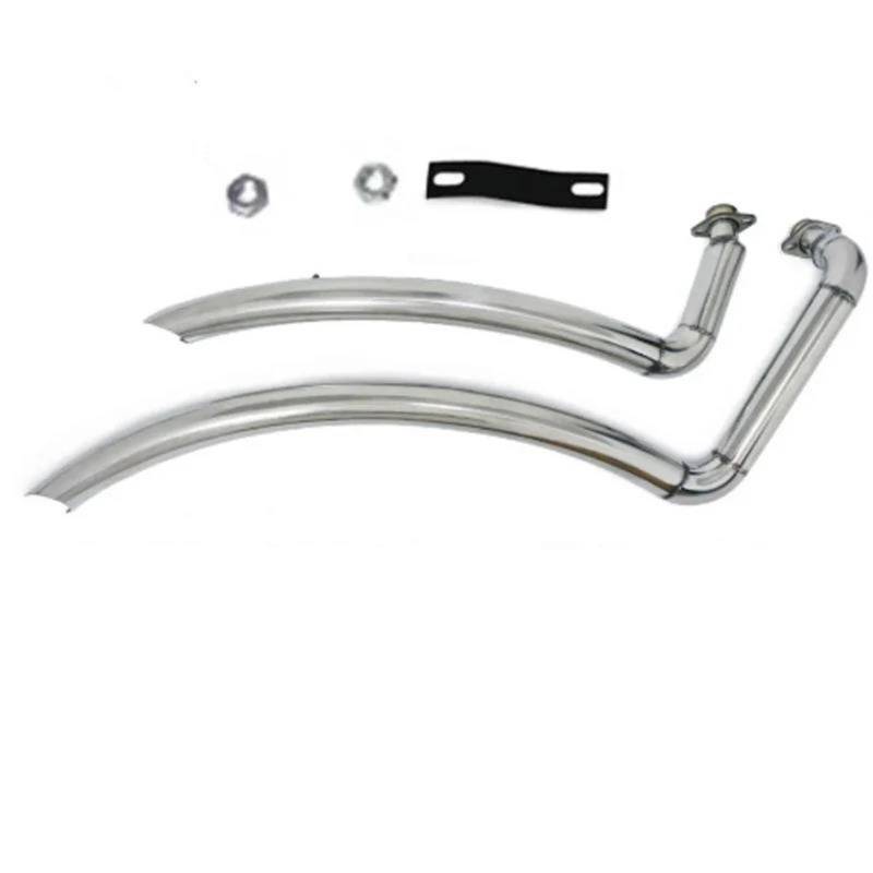 Generisch Endrohr Motorradauspuffanlage 2 Auspuffrohre Mit Abnehmbarem Schalldämpfer Für Kawasaki Für Vulcan S 900 EN900 VN900 S900(Style 3) von Generisch