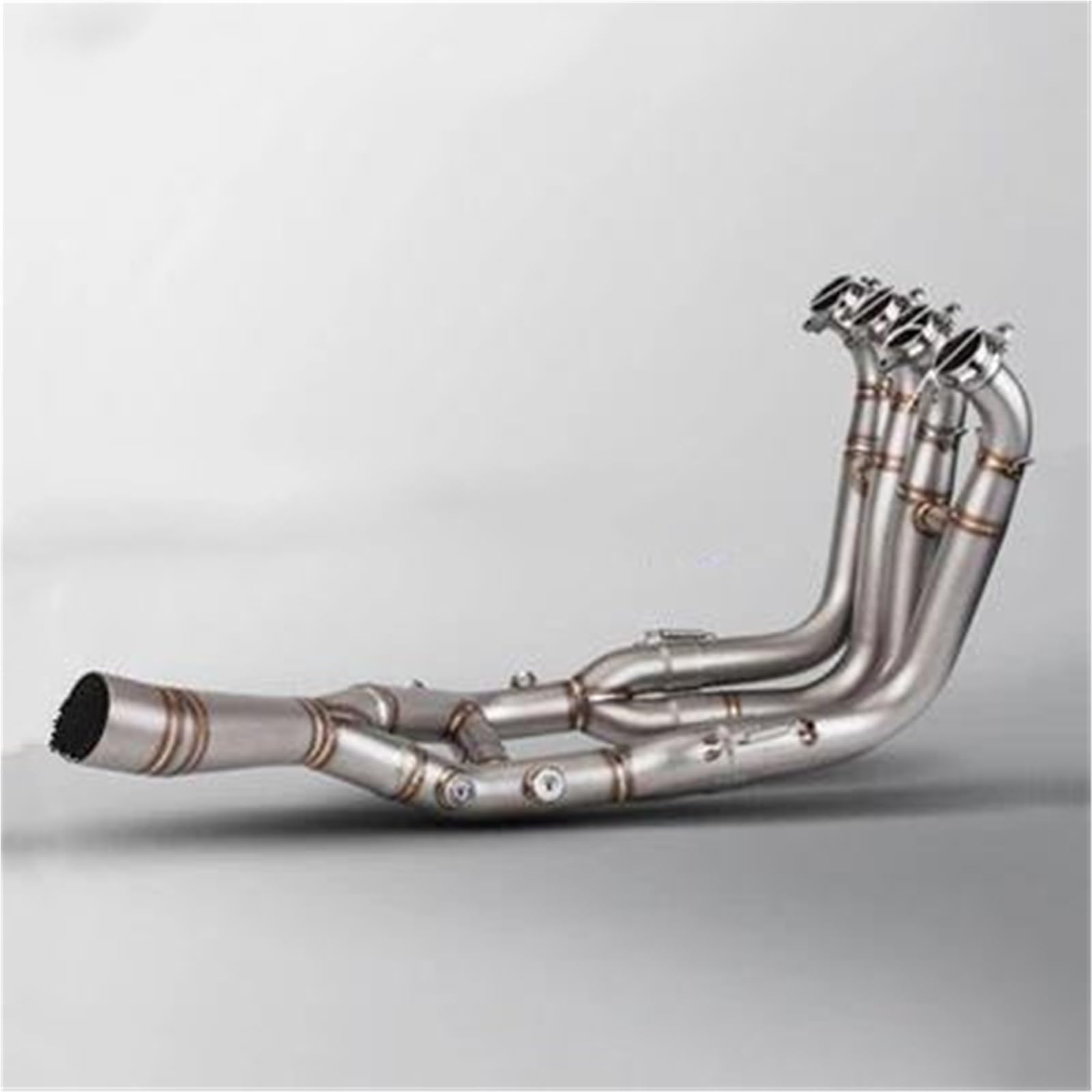 Generisch Endrohr Motorradauspuffrohr Motorrad Modifiziertes Auspuffrohr Verbindungsrohr Für B&MW S1000R 2021-2025 S1000RR 2019-2025(Style 1 Stainless Steel) von Generisch