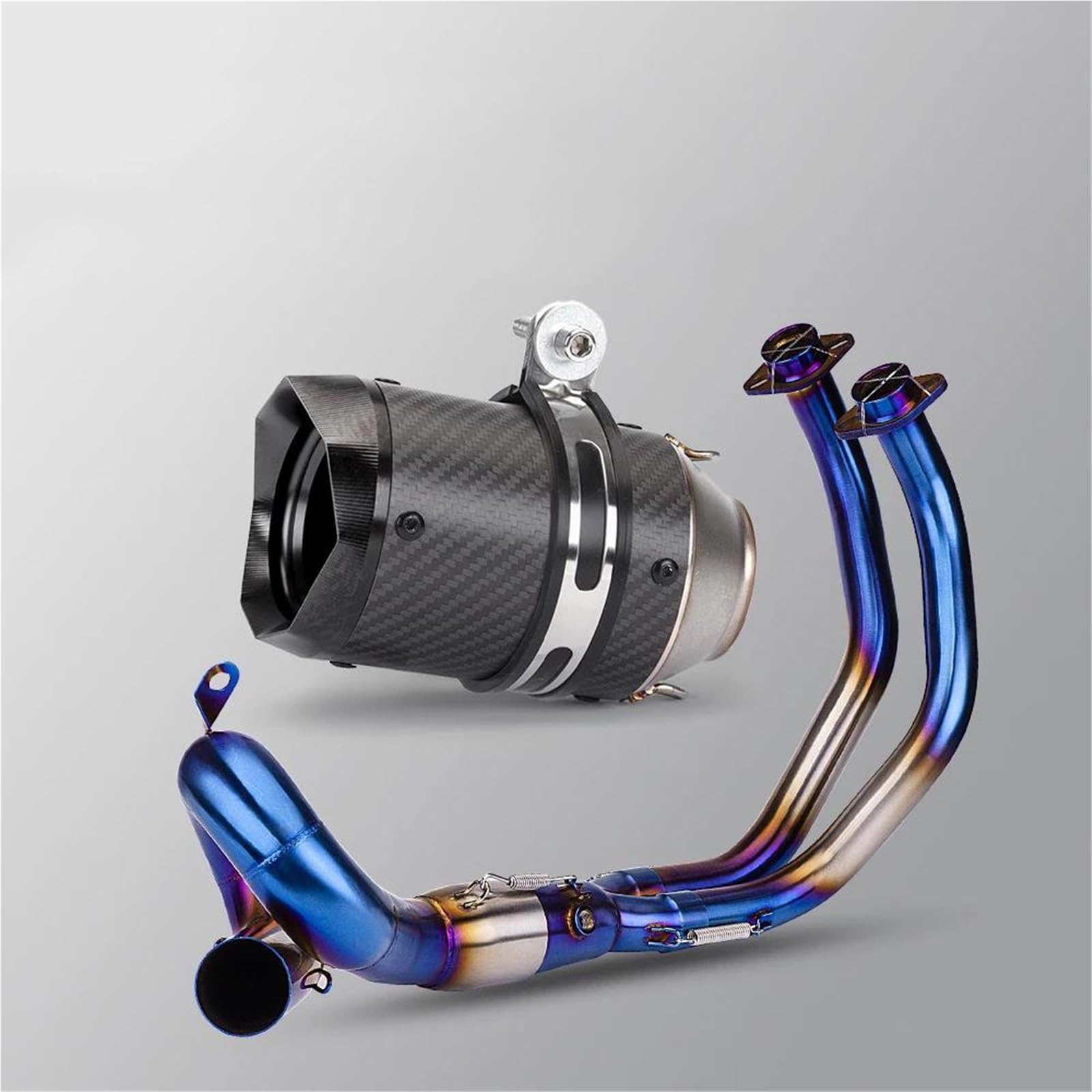 Generisch Endrohr Motorradauspuffrohr Vollrohr 51MM Schalldämpfer Auspuffrohr Passend Für Y&amaha MT07 Für Tracer XSR 700 FZ-07 2015-2024(Style 10) von Generisch