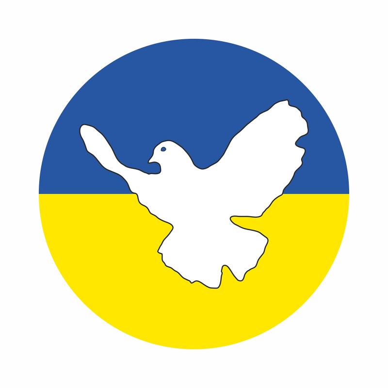 Generisch Flaggen Aufkleber Ukraine Peace Frieden Taube Friedenstaube 8cm | Sticker Autoaufkleber von PGONA