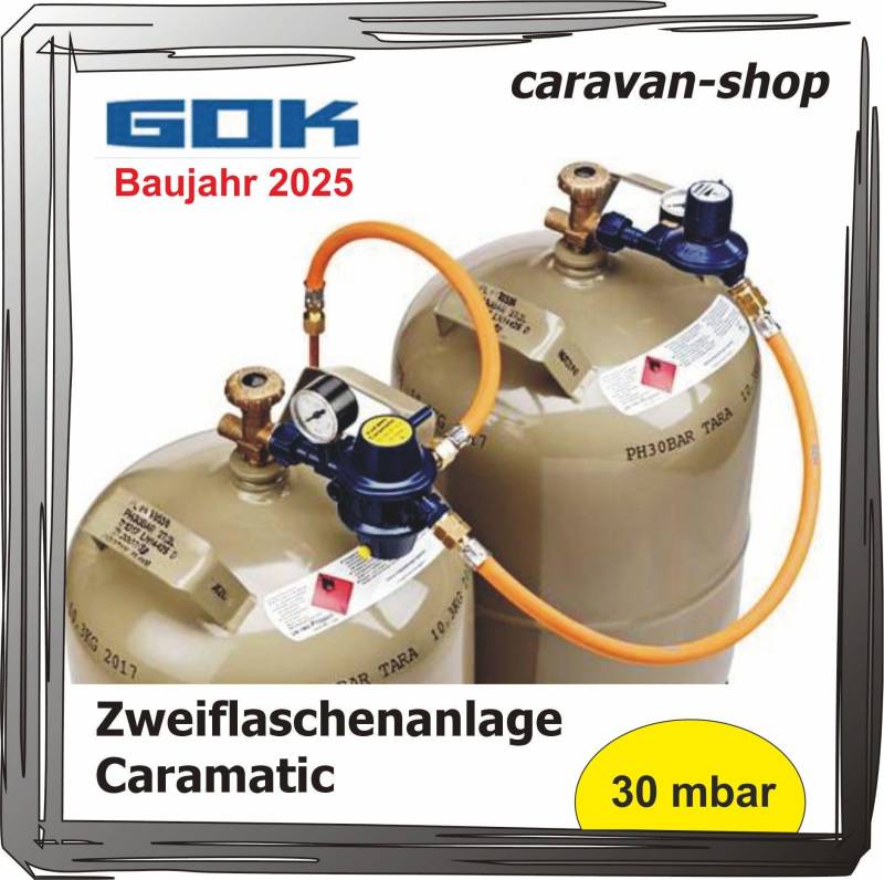 Generisch GOK Zweiflaschenanlage Caramatic 30 mbar für Caravan, Wohnwagen Wohnmobil, Duomatic von Generisch