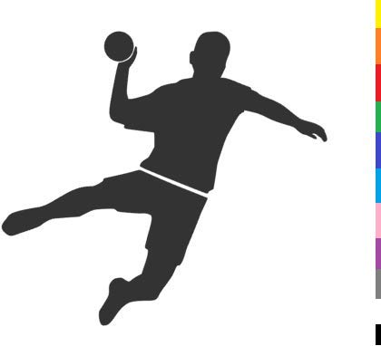 Generisch Handball Aufkleber in 10cm, 15cm, 20cm oder 25cm Handball Sport Aufkleber Sticker als Autoaufkleber oder Wandtattoo in vielen Farben (255/1) (Farbauswahl aus Farbtabelle, 10cm) von Generisch
