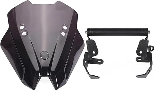 Generisch Motorrad-Windschutzscheibenabweiser Motorrad Windschutzscheibe Navigation Verlängerung Halterung Für CB750 für Hornet 750 2023 2024(Shield and Bracket) von Generisch