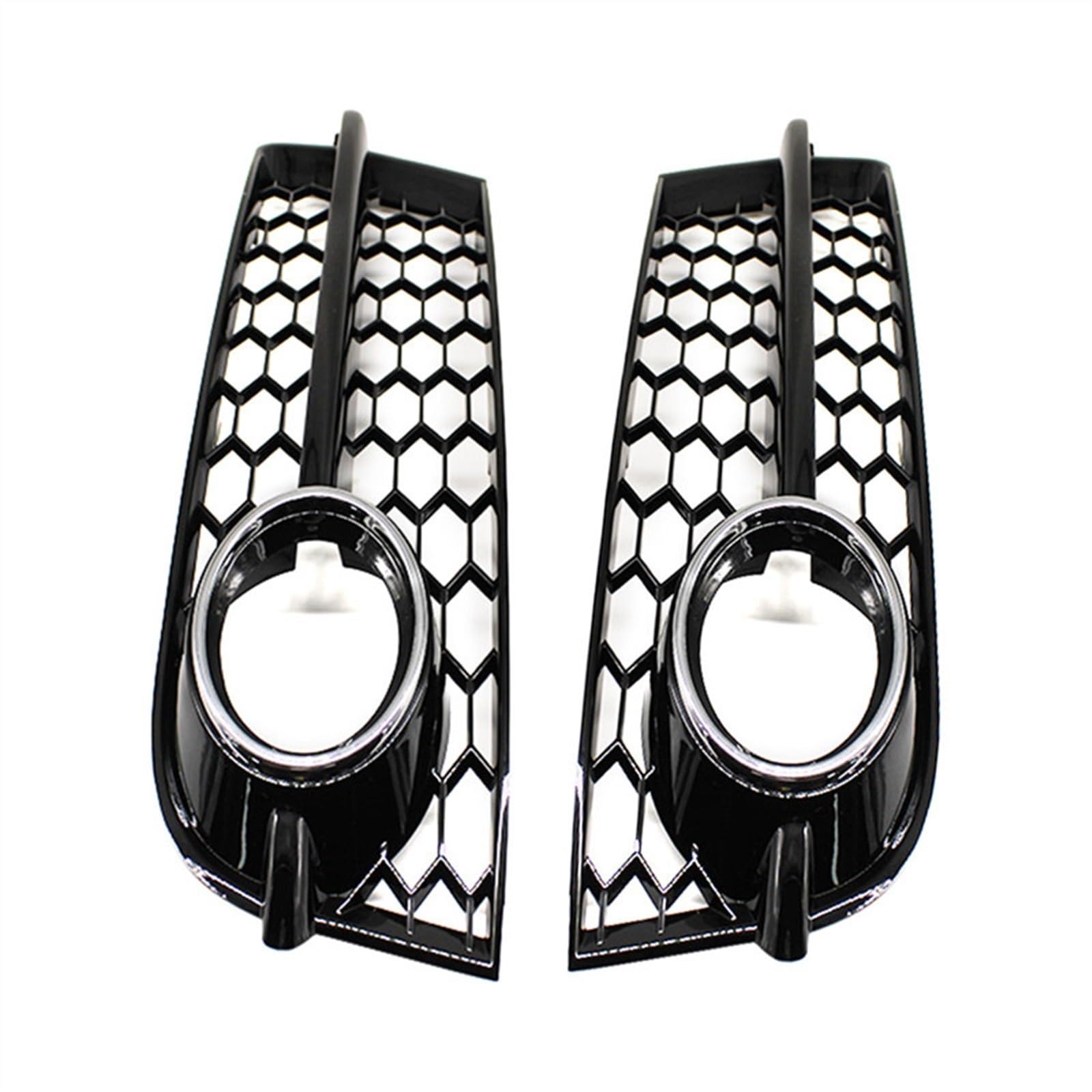 Generisch Nebelscheinwerferabdeckung TT 8J 2006-2014 8J080768201C 8J080768101C 2x Auto Nebelscheinwerfer Grill Lampenabdeckung Verkleidung H1ycomb Hex Kühlergrill(Silber) von Generisch