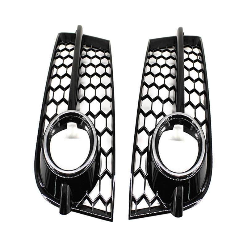 Generisch Nebelscheinwerferabdeckung TT 8J 2006-2014 8J080768201C 8J080768101C 2x Auto Nebelscheinwerfer Grill Lampenabdeckung Verkleidung H1ycomb Hex Kühlergrill(Silber) von Generisch
