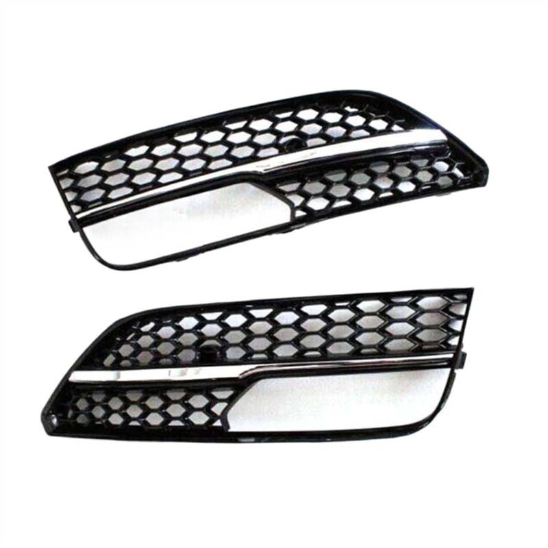 Generisch Nebelscheinwerfergitter A3 für Schrägheck 2013–2016, 2 Stück Auto-Nebelscheinwerfer-Kühlergrill-Abdeckung, Waben-Nebelscheinwerfer-Grill, Autozubehör(Chrome Sliver) von Generisch