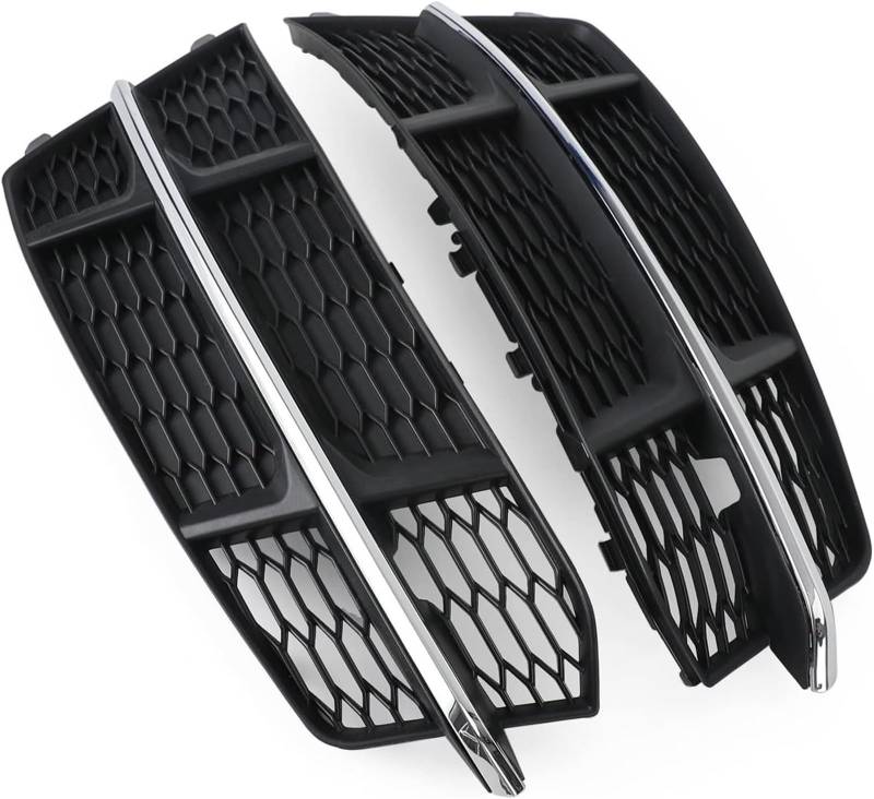 Generisch Nebelscheinwerfergitter Für A6 C7 2014-2018 Frontschürze Unteren Kühlergrill Grill Schwarz Für Chrom Nebel Lampe Kühlergrill Kühlergrills von Generisch