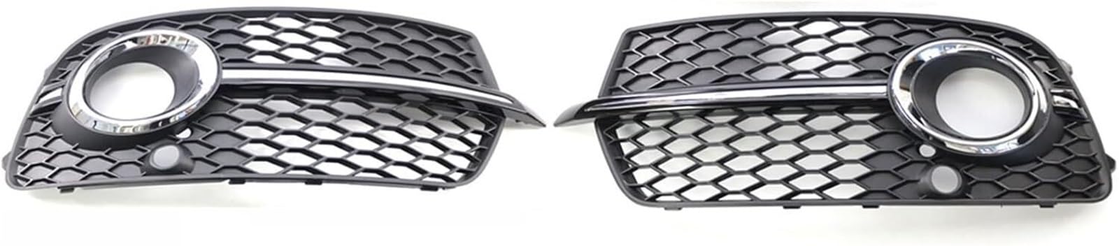 Generisch Nebelscheinwerfergitter Für Q5 S-Line SQ5 für Sport 4 Türen Auto Frontstoßstange Nebelscheinwerfer Kühlergrill Grillabdeckung Kühlergrills(Black Chrome) von Generisch