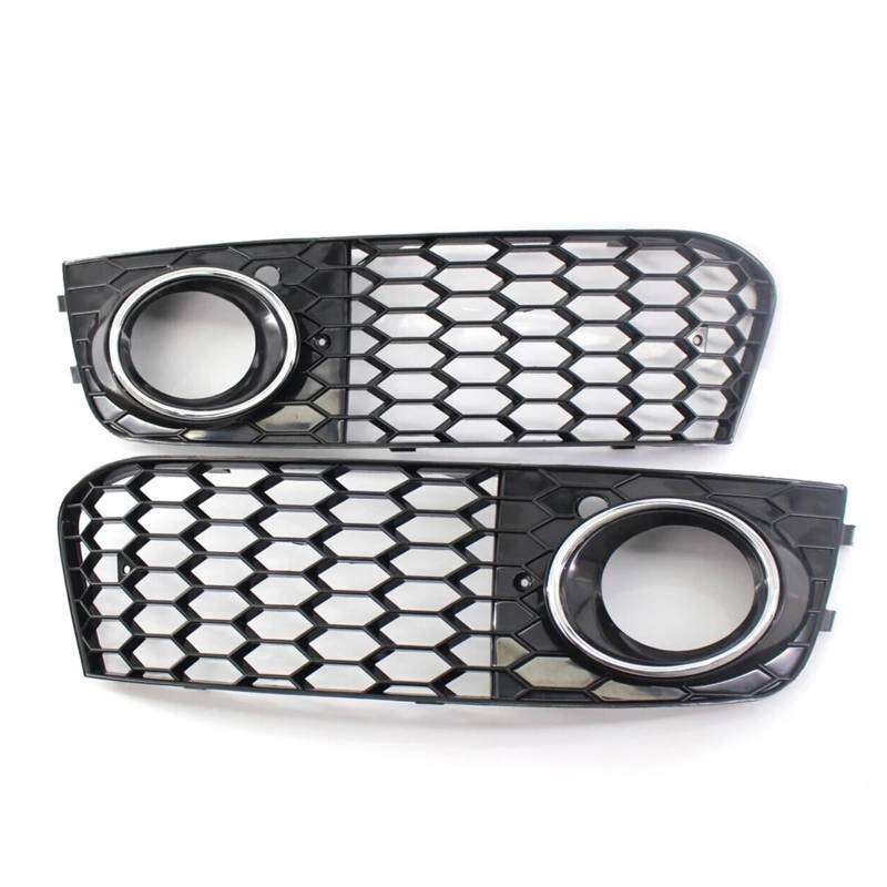 Generisch Nebelscheinwerfergitter Für Sport Style Frontstoßstangengrill Auto-Styling H1ycomb Nebelscheinwerfergitter Mesh A4 B8 2008-2012 Kühlergrills(Silber) von Generisch