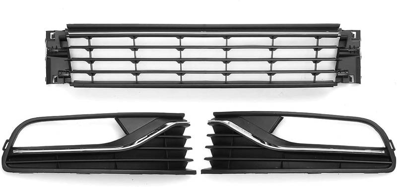 Generisch Nebelscheinwerfergitter Nebelscheinwerfer und Grills für VW für Polo 2014–2017 Nebelscheinwerferabdeckung Grills Kühlergrills von Generisch