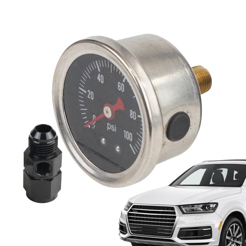 Generisch Öldrucktester - Öldruckprüfungs -Kit | Oil Injector Test Manometer Tool | 0-100psi Ölpumpe Tester Tester Gauge Kit | Präzise Druckanzeige | Stabiler -LKW -Motorrad -Diagnosewerkzeug von Generisch
