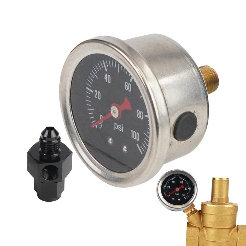 Generisch Öldrucktester - Öldruckprüfungs -Kit | Oil Injector Test Manometer Tool | 0-100psi Ölpumpe Tester Tester Gauge Kit | Präzise Druckanzeige | Stabiler -LKW -Motorrad -Diagnosewerkzeug von Generisch